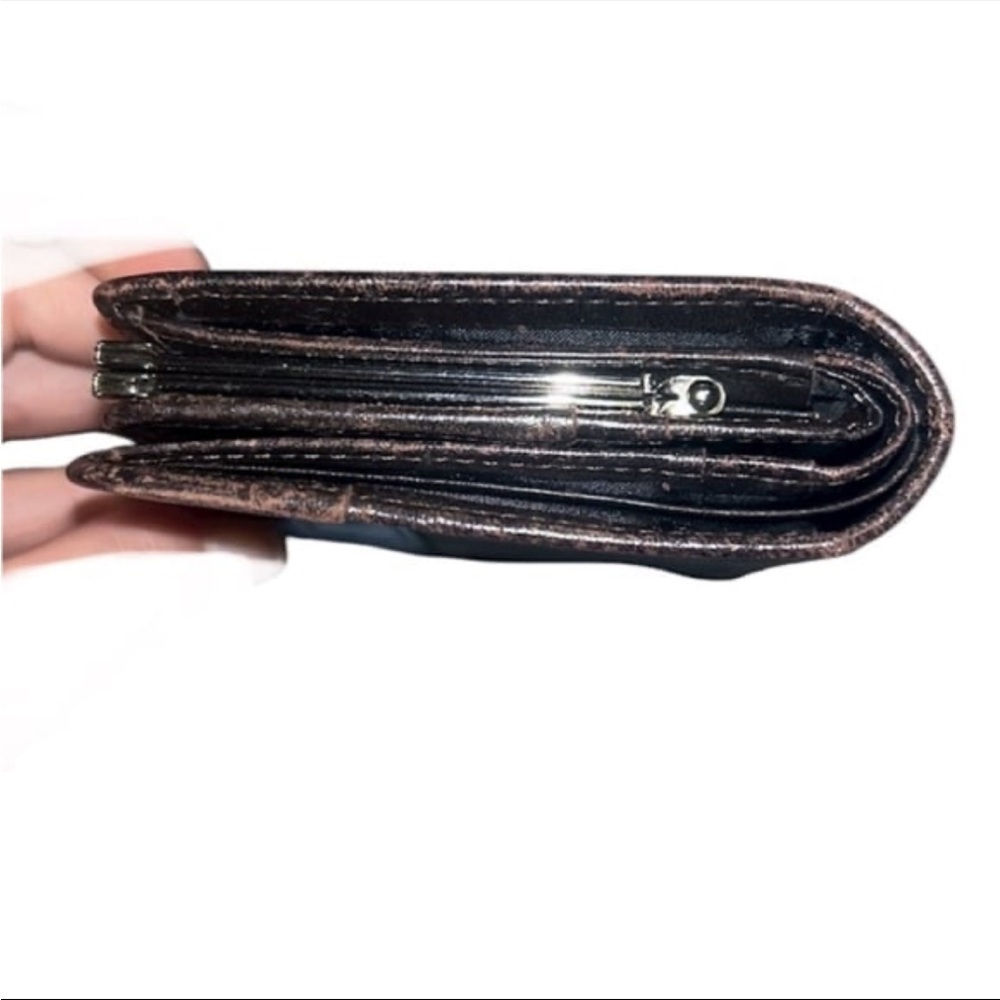 Burberry Nova Check Plaid Brown Leather Trim Vintage Unisex Bifold Wallet - Picture 5 of 10